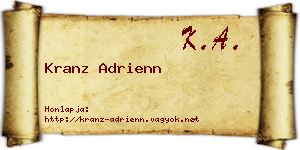 Kranz Adrienn névjegykártya